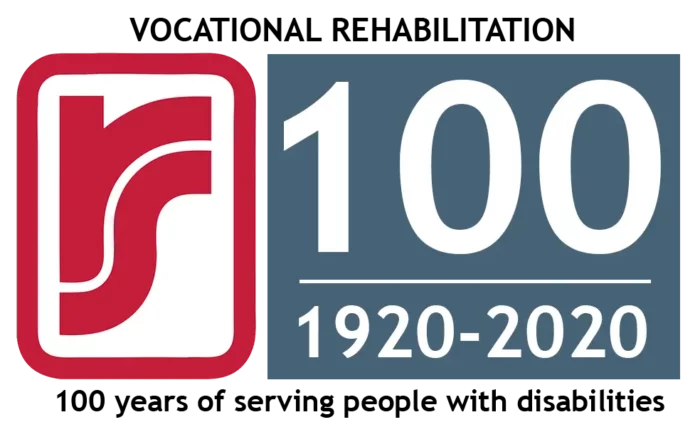 100 years of Vocational Rehabilitation logo