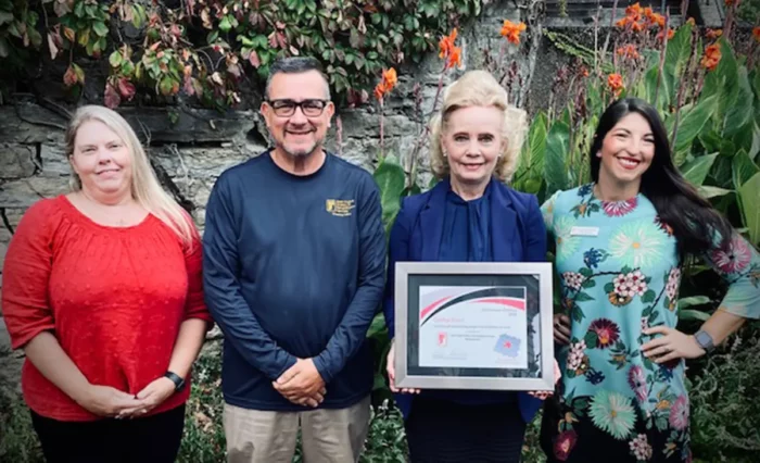 From left: Angela Reed, DRS Employment Specialist; David Valentine, DRS Employment Specialist; Karen Hess, Vice President of Human Resources, Oglebay Resort; Alyce Almond, DRS Employment Services Manager