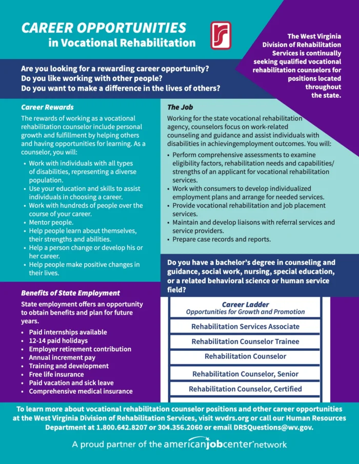 Career Opportunities in Vocational Rehabilitation Flyer