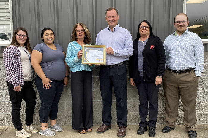 Precision Services in Gassaway received an Exemplary Employer certificate from DRS